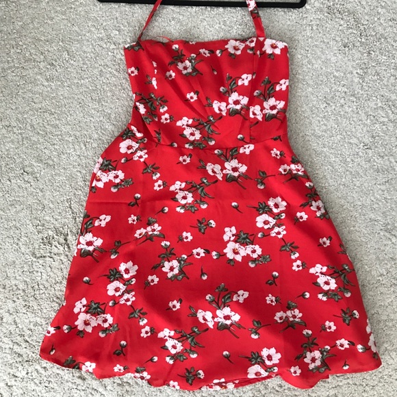 Sleeveless Ribbon Tie Open Back Floral Dress - Picture 2 of 4